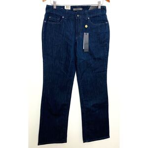 NWT Nine West Bleecker Fit Bootcut Blue Back Pockets Jeans Denim Sz 6